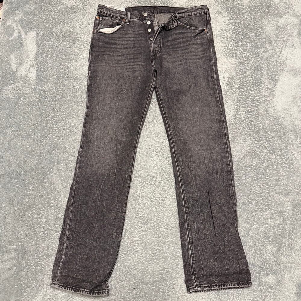 Levi’s 501 XX Jeans Mens 33 x32 (34x30.5) Faded Black Button Fly Straight